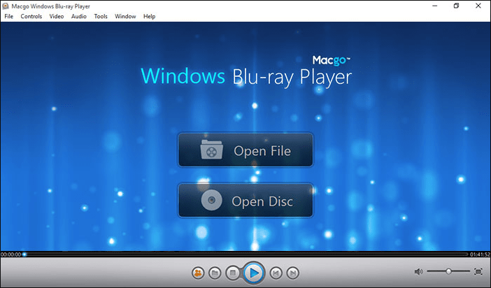Macgo Windows Blu-ray Player Main Interface