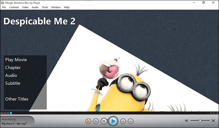 Macgo Windows Blu-ray Player Playing