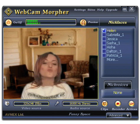 AV Webcam Morpher screenshot