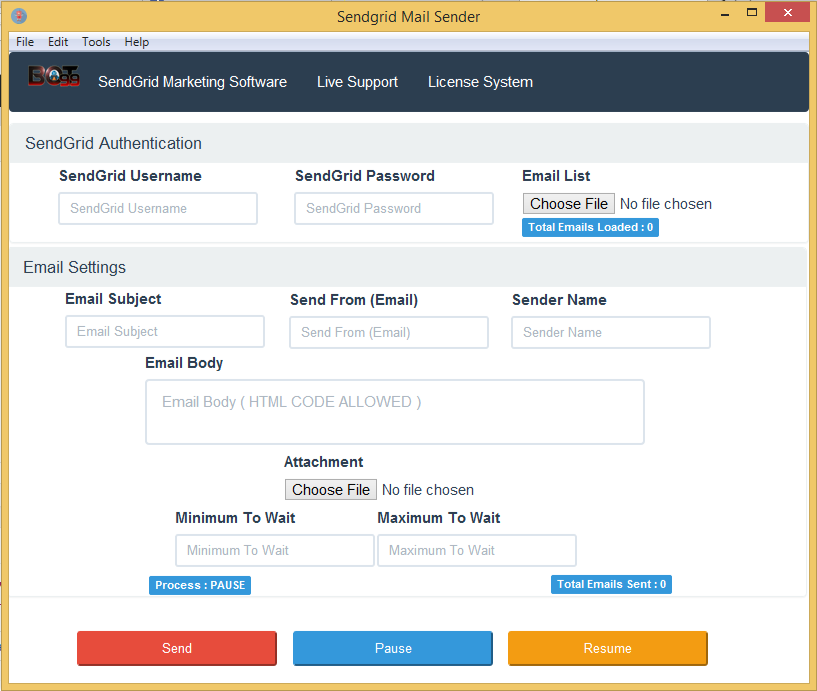 Bot99 SendGrid Mail Sender screenhot