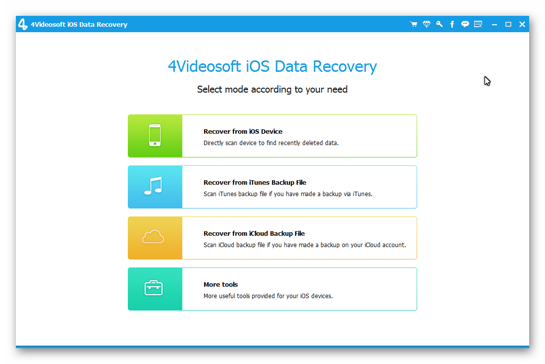 4Videosoft iOS Data Recovery screenshot