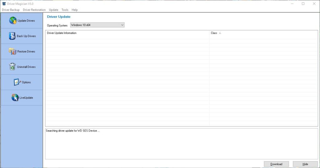 Driver Magician V5.0 Screenshot