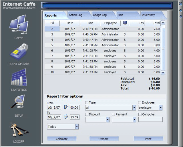 Antamedia Internet Cafe Software Screenshot 2