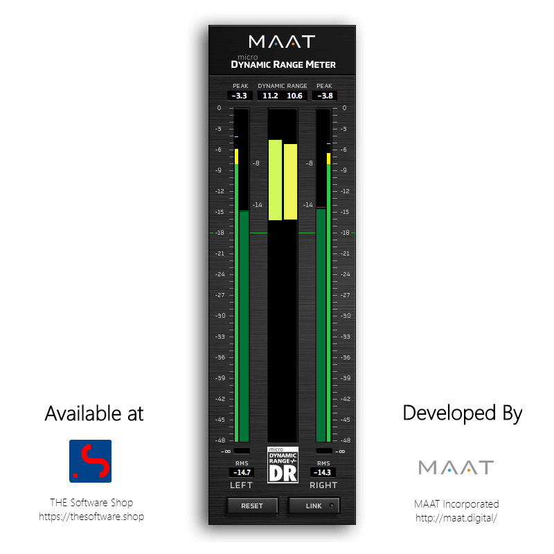 20% Off Coupon on MAAT DRMeter Plug-In – The Universal Metering Plug–in for Stereo Bus Masters on Windows or Mac