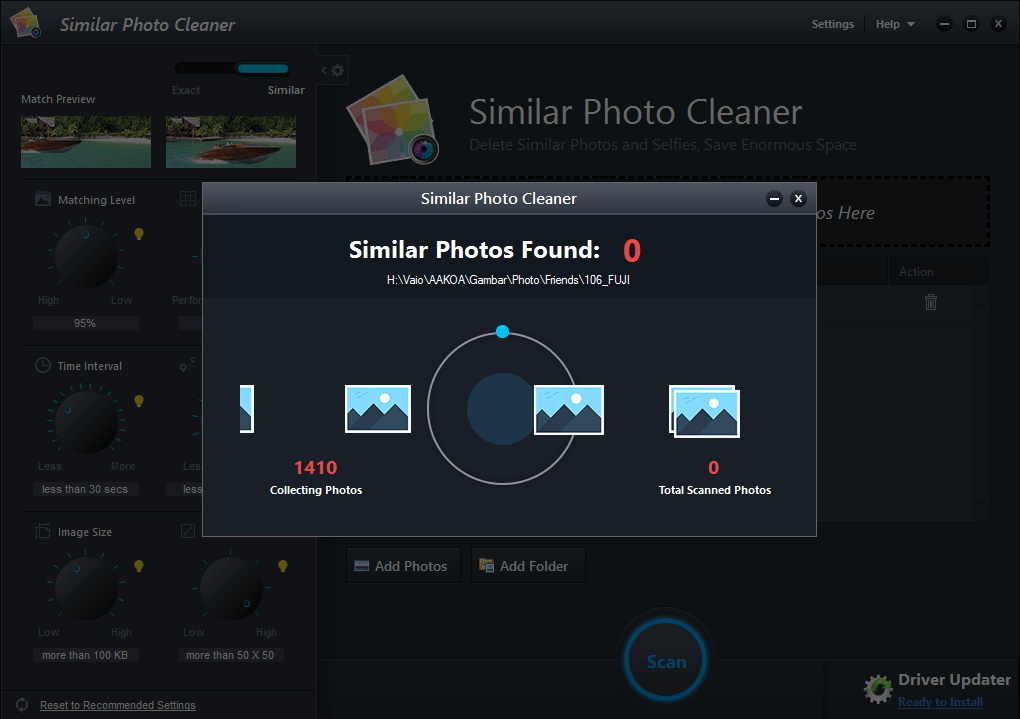Similar Photo Cleaner Scanning Screenshot