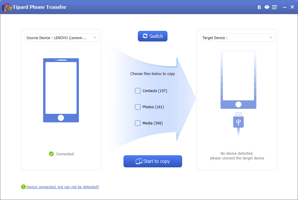 Tipard Phone Transfer Screenshot