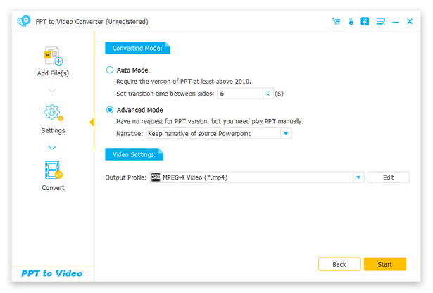 Aiseesoft PPT to Video Converter - Converting Mode Screenshot