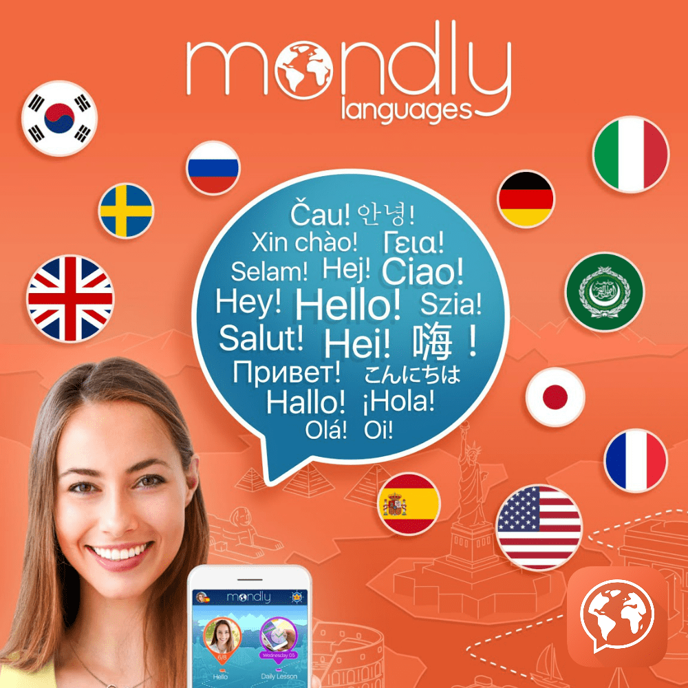 94% Off Coupon on Mondly Premium – Yearly Subscription to All 33 Languages – Unlock All Content with 1000 Unique Lessons & Conversations Everyday
