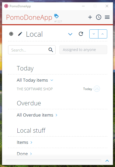 PomoDoneApp Overview Screenshot