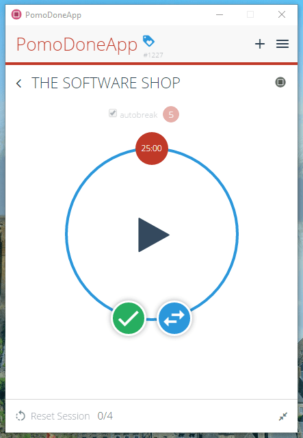 PomoDoneApp Screenshot