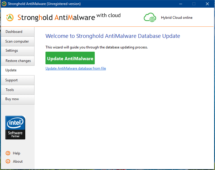 StrongHold AntiMalware Backup Screenshot