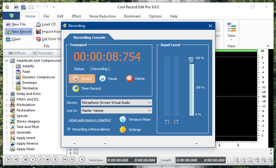 Cool Record Edit Pro Recording Screenshot