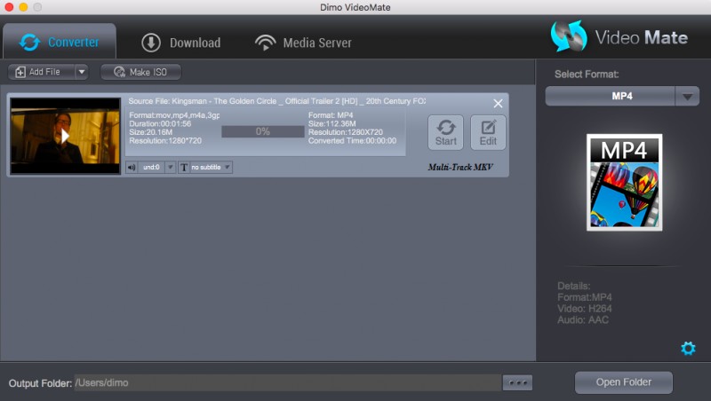 Dimo VideoMate for Mac Screenshot