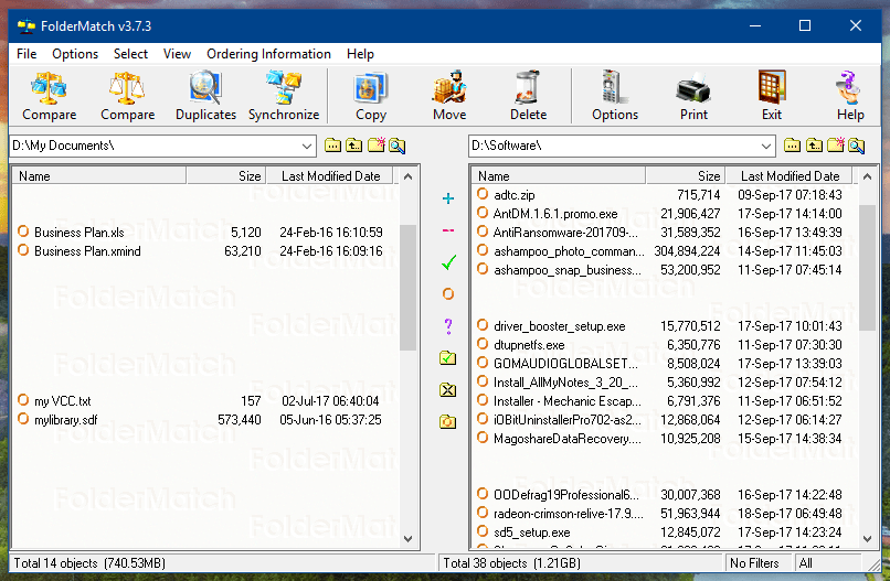 FolderMatch Screenshot