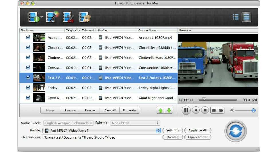 Tipard TS Converter for Mac Screenshot