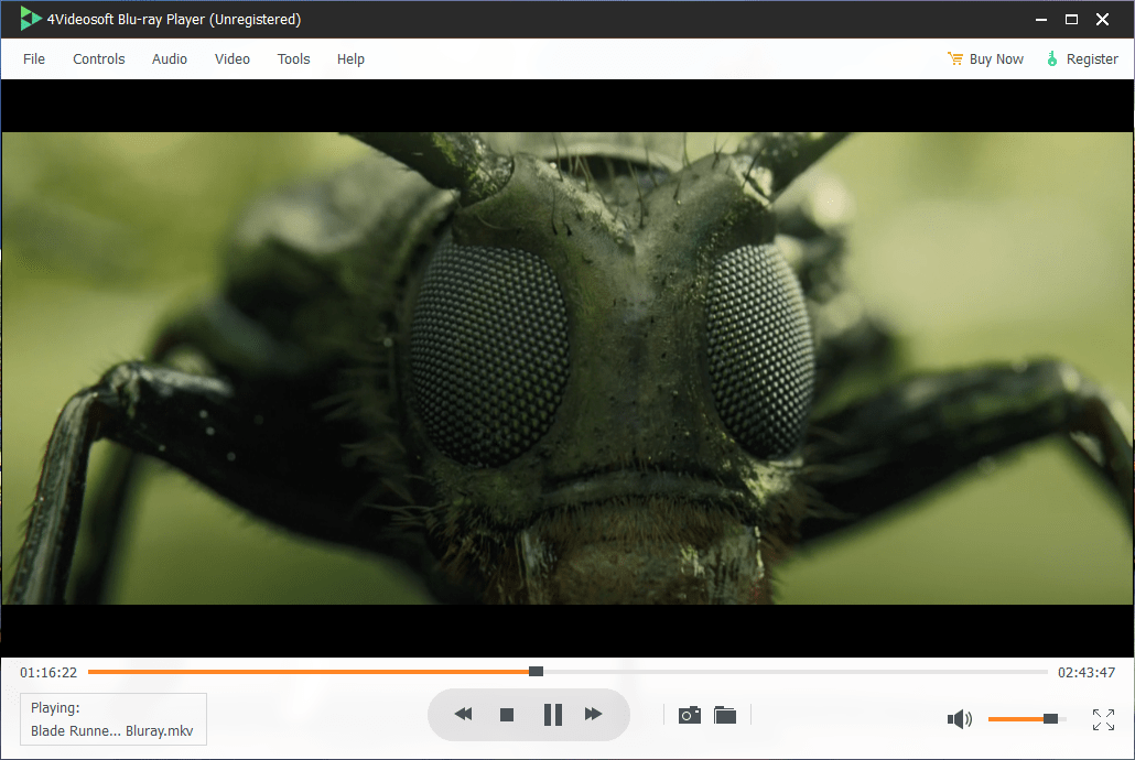 4Videosoft Blu-ray Player Playing Screenshot