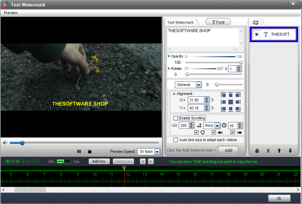 Text Watermark Screenshot