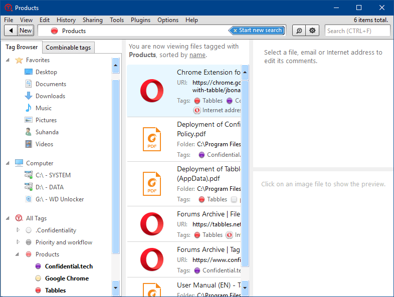 Tabbles Search Screenshot