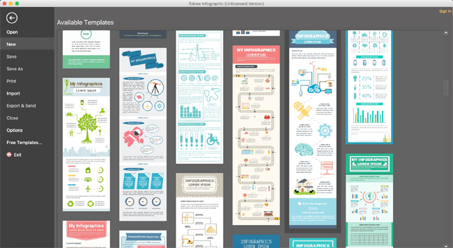 Edraw Infographic Mac OS X