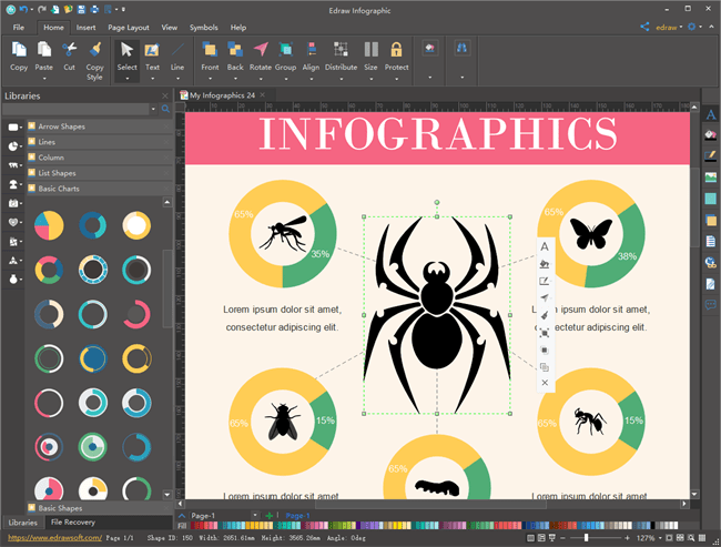 Edraw Infographic Windows Main Screenshot