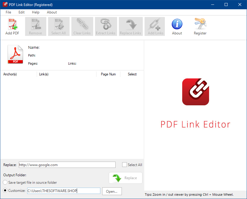 PDF Link Editor Pro Screenshot