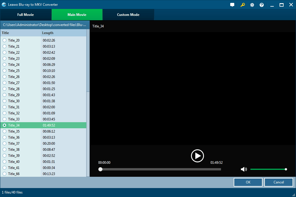 Leawo Blu-ray to MKV Converter Movie