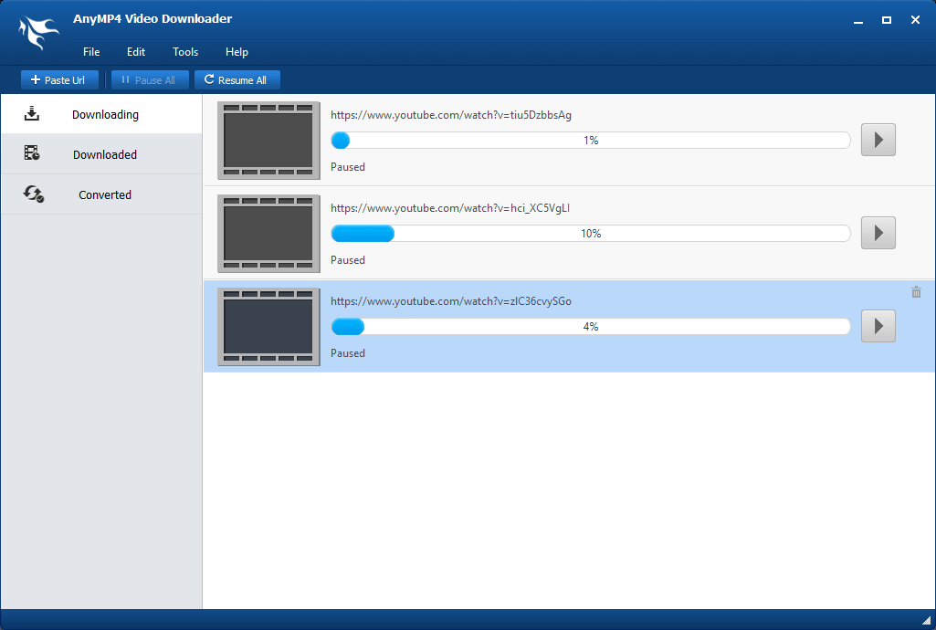 AnyMP4 Video Downloader Main Interface