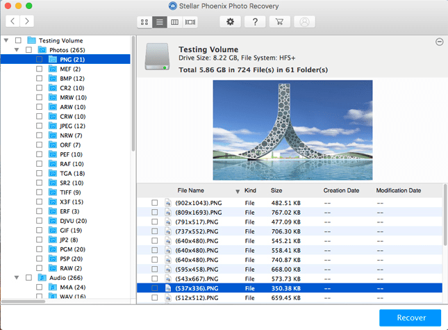 Stellar Phoenix Photo Recovery Mac Scanning Progress