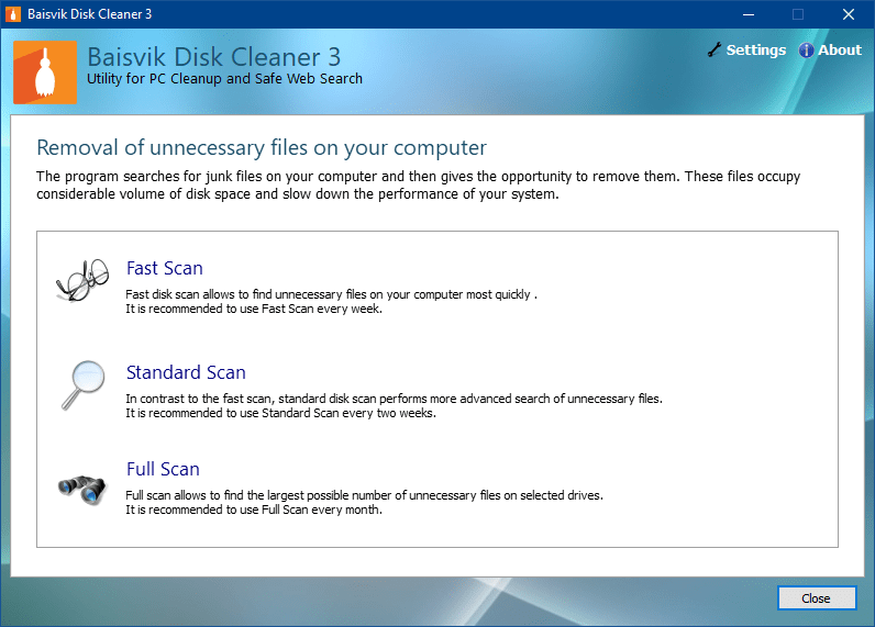 Baisvik Disk Cleaner 3 Screenshot