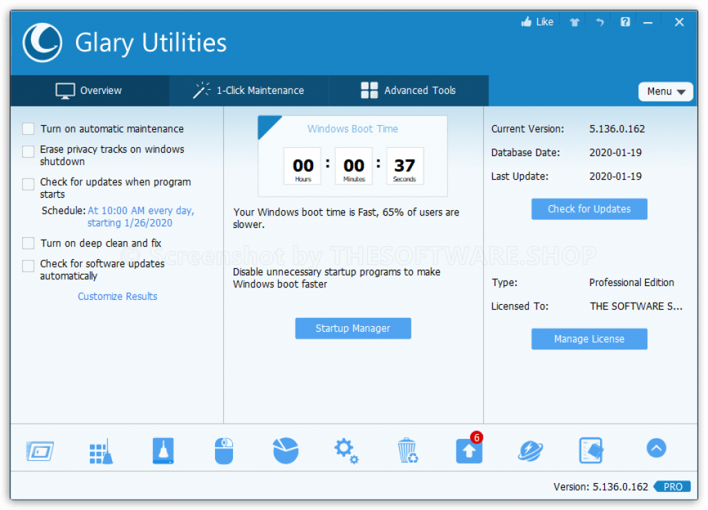 Glary Utilities Pro 5 Screenshot
