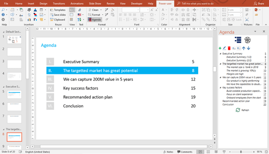 Power-User for Powerpoint & Excel Screenshot