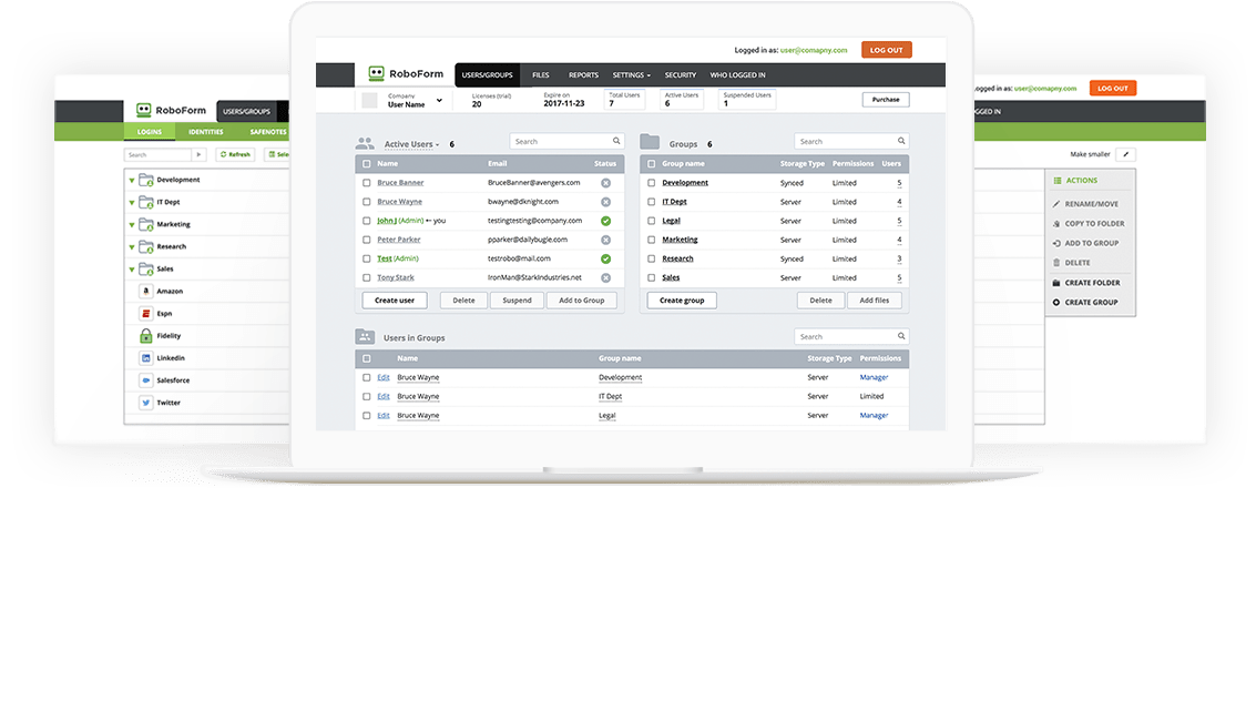 Roboform for Business screenshot