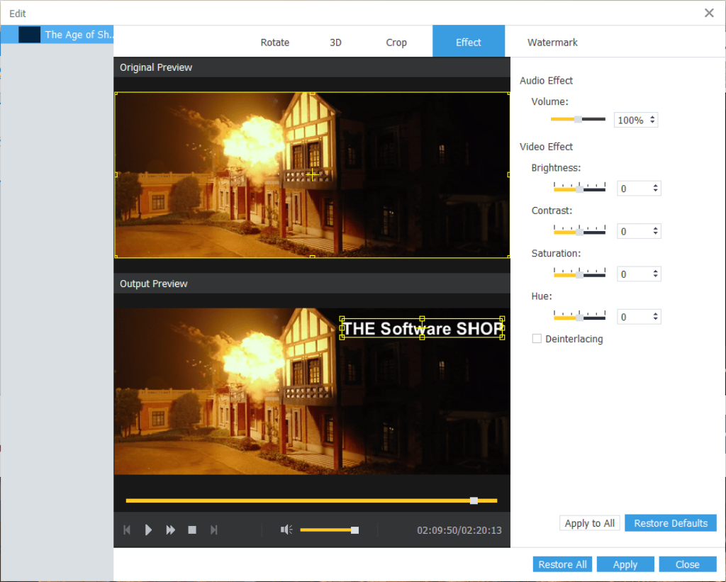 AnyMP4 MP4 Converter Effect