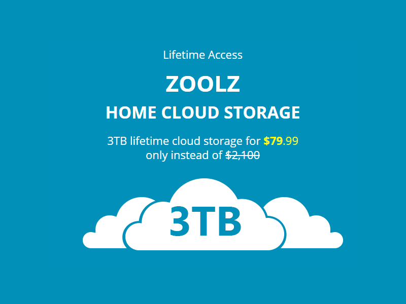 96% Off Coupon on A Lifetime Access to 3TB Zoolz Home Cloud Storage – Dump the Hard Drives & Lock In a Smarter, Reliable Storage Solution