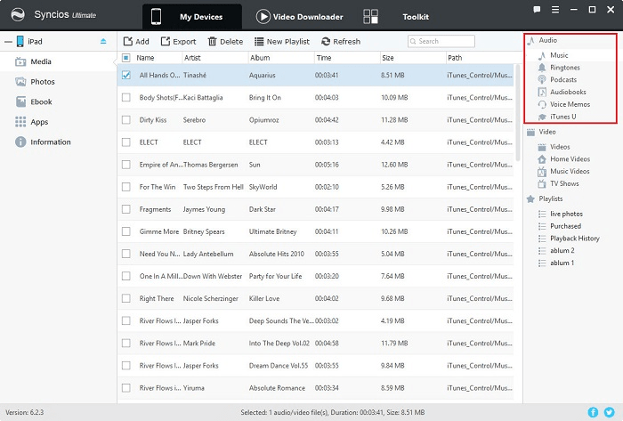 Syncios Ultimate Media Library