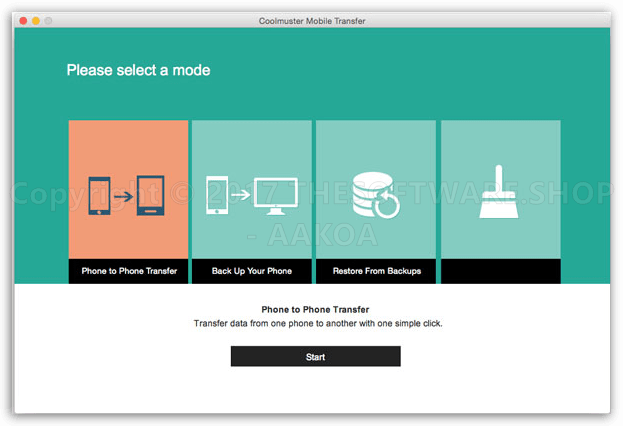 Coolmuster Mobile Transfer - Mac Interface