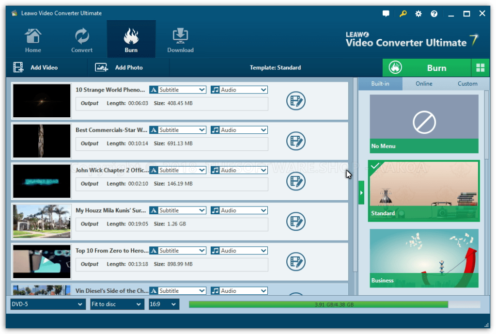 Leawo Video Converter Ultimate - Bluray Creator and DVD Burner - THESOFTWARESHOP - AAKOA