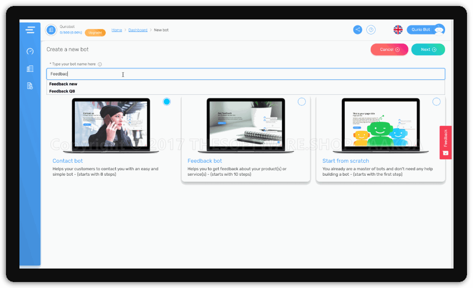 Quriobot Business Chatbot Builder