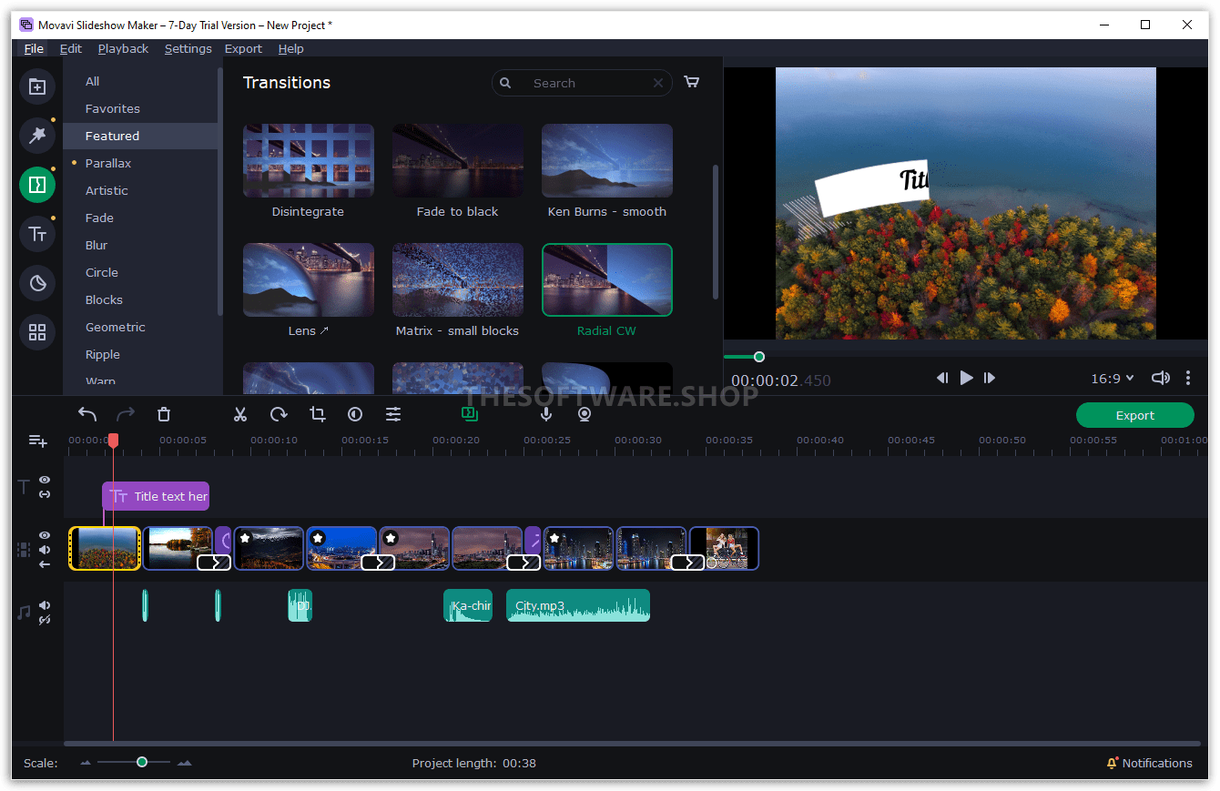 Transitions Screenshot