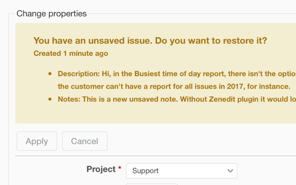 Redmine Zenedit Plugin PRO - Draft Notifications