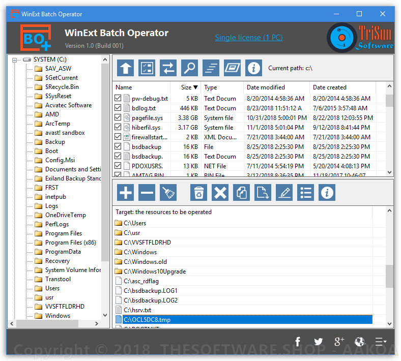 WinExt Batch Operator 001 - THESOFTWARESHOP - AAKOA