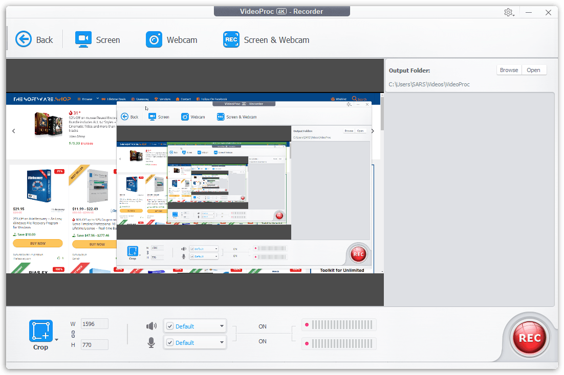 VideoProc 4K - Screen & Webcam Recorder