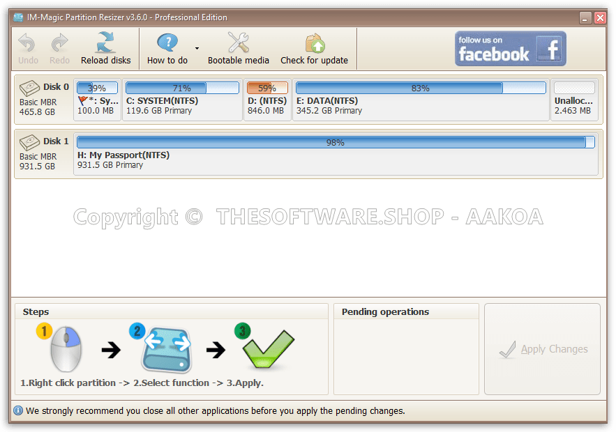 IM-Magic Partition Resizer Professional Edition Screenshot