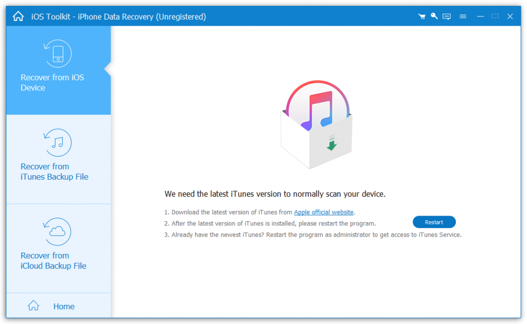 AnyMP4 iPhone Data Recovery - Recover form iOS Device