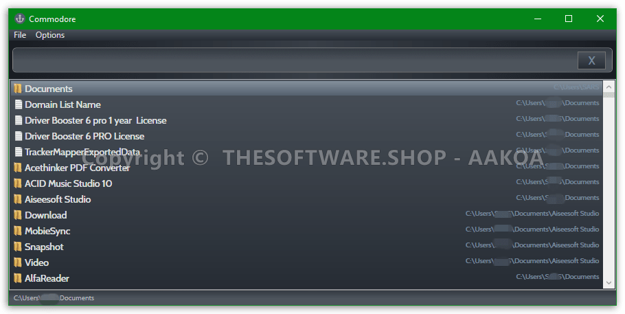Commodore app screenshot
