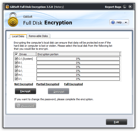 Gilisoft Full Disk Encryption - Local Disk