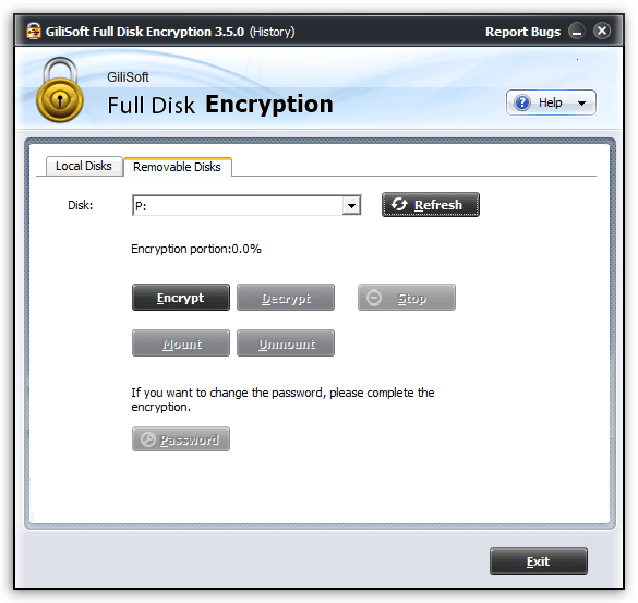 Gilisoft Full Disk Encryption - Removable Disk