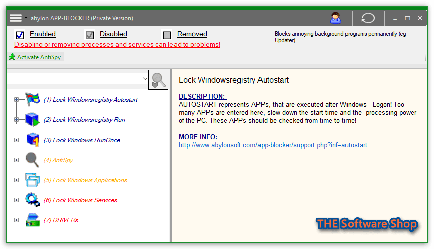 Abylon App-Blocker Screenshot