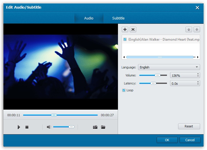 Aiseesoft Blu-ray Creator - Edit Audio Subtitle