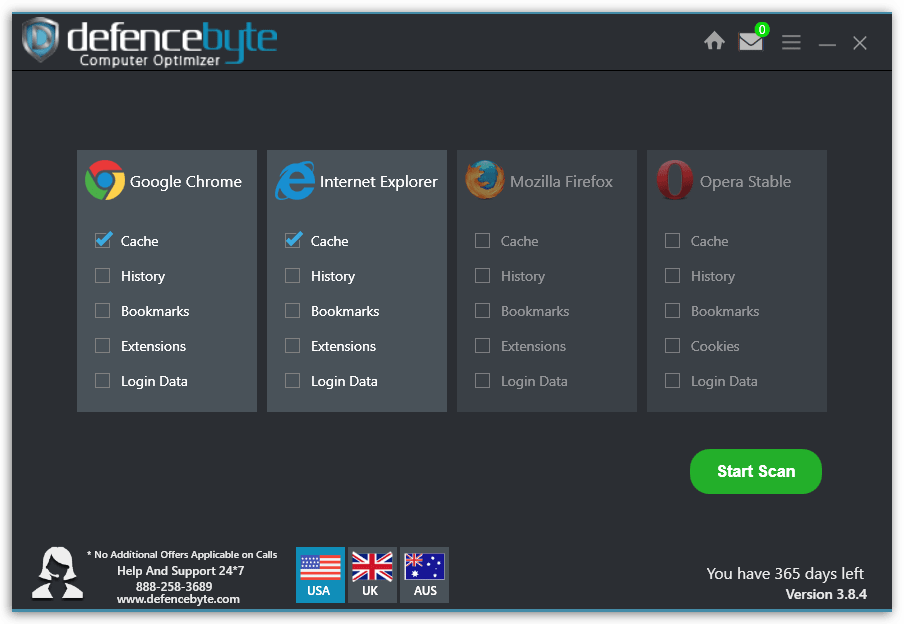 defencebyte Computer Optimizer - Browser Cleaner